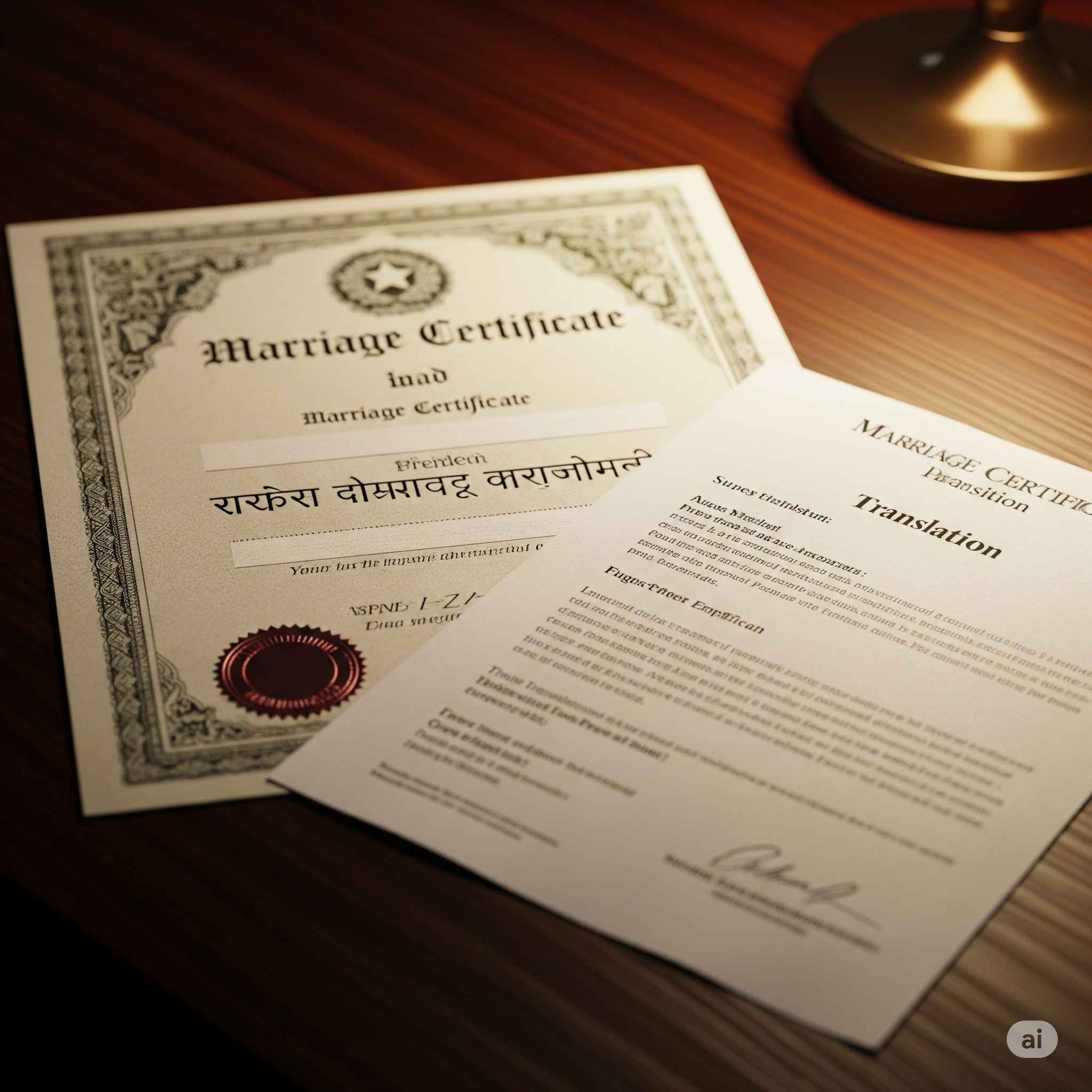 Marriage Certificate Transaltion